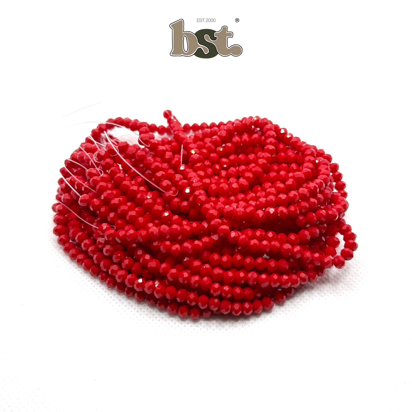 4mm Glass Crystal Beads for Jewellery Making 110+ Beads per String, 26+ Colors