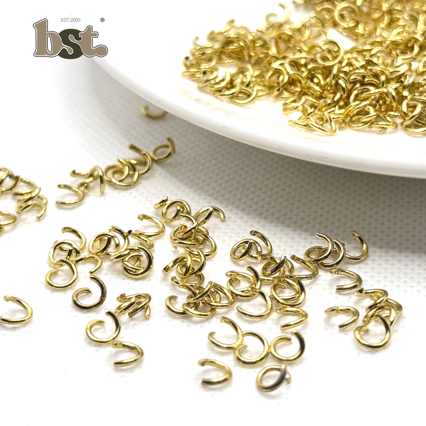 200/400/1000pcs Jump Rings Stainless Steel Golden Jump Ring Silver Jump Ring 8mm 5mm for Necklace Bracelet Jewelry Making Supplies Beads by BST