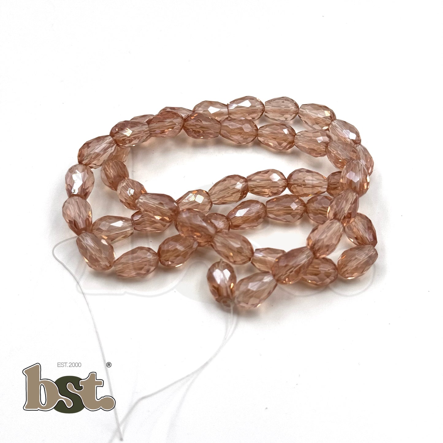 48-55pcs Crystal Teardrop Beads 8x11 Drop Beads for Jewellery Making, Resin Jhumka, DIY Necklace, Jhumka & Accessory Supplies Beads by BST