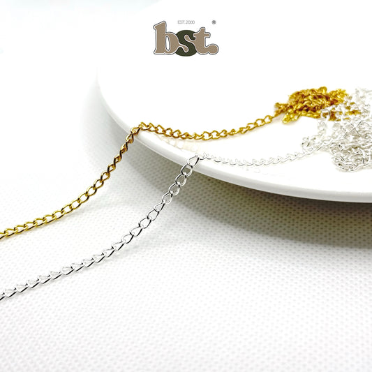1m/5m/100m Chain 0.7mm Alloy Golden Chain Silver Chain for Necklace Bracelet Jewelry Raw Material Beads by BST