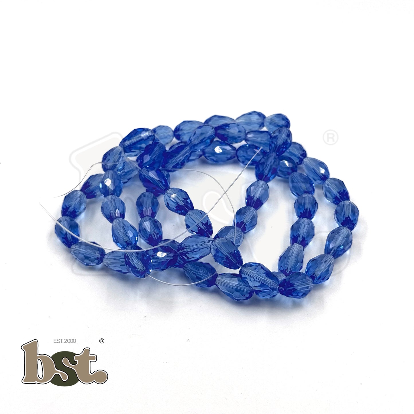 48-55pcs Crystal Teardrop Beads 8x11 Drop Beads for Jewellery Making, Resin Jhumka, DIY Necklace, Jhumka & Accessory Supplies Beads by BST