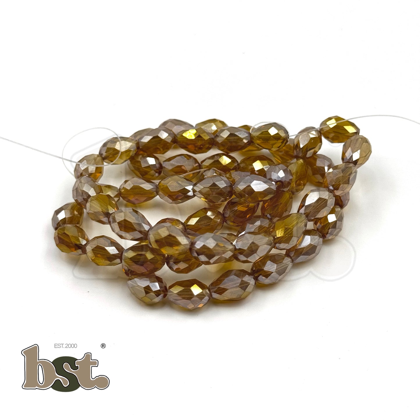 48-55pcs Crystal Teardrop Beads 8x11 Drop Beads for Jewellery Making, Resin Jhumka, DIY Necklace, Jhumka & Accessory Supplies Beads by BST