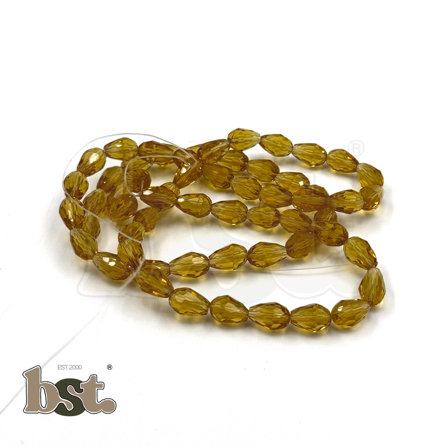 48-55pcs Crystal Teardrop Beads 8x11 Drop Beads for Jewellery Making, Resin Jhumka, DIY Necklace, Jhumka & Accessory Supplies Beads by BST