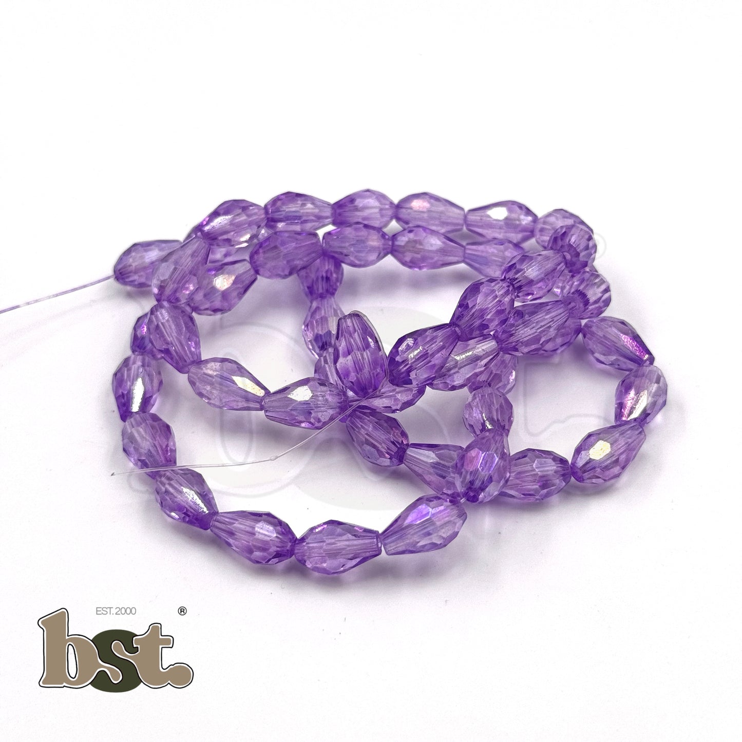 48-55pcs Crystal Teardrop Beads 8x11 Drop Beads for Jewellery Making, Resin Jhumka, DIY Necklace, Jhumka & Accessory Supplies Beads by BST