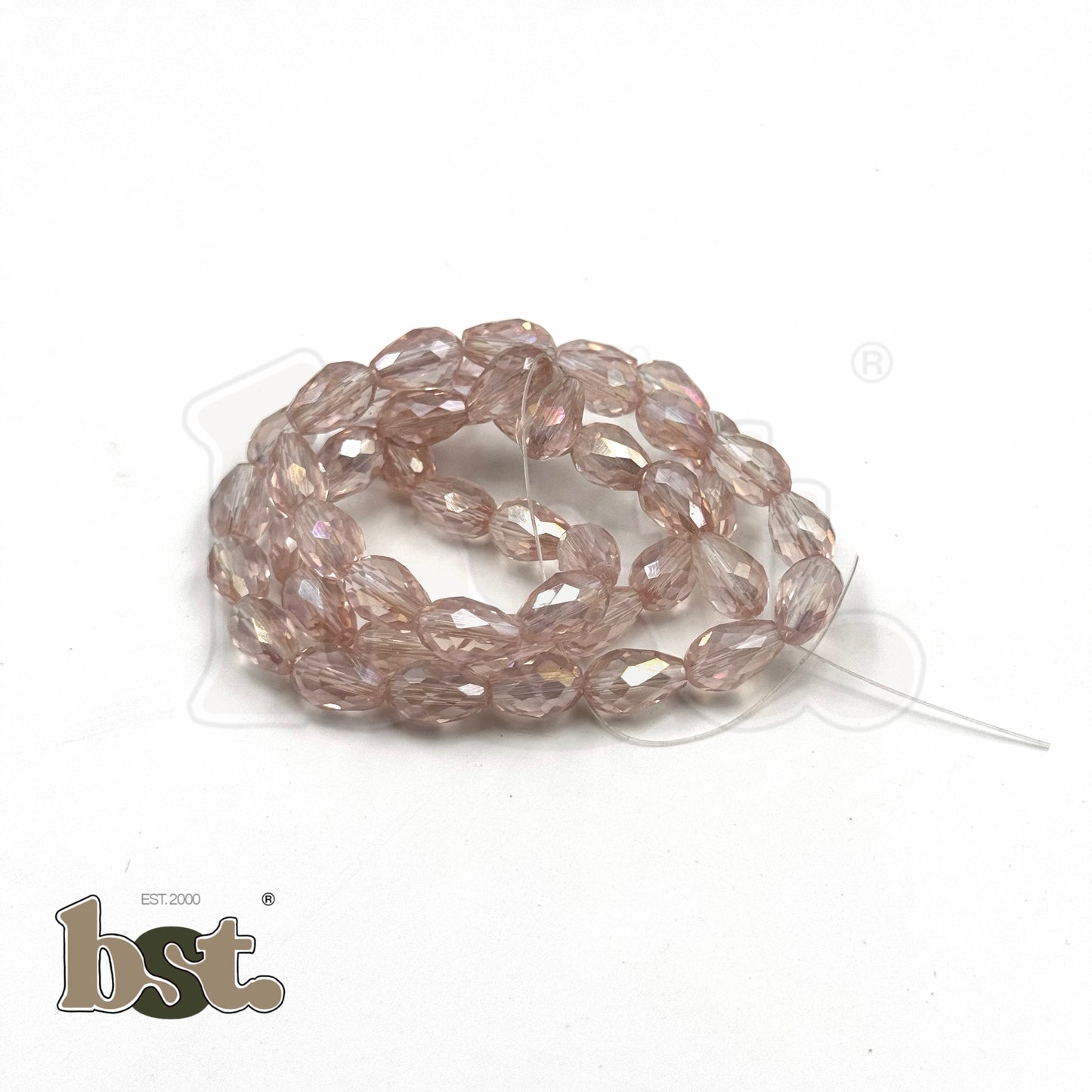48-55pcs Crystal Teardrop Beads 8x11 Drop Beads for Jewellery Making, Resin Jhumka, DIY Necklace, Jhumka & Accessory Supplies Beads by BST