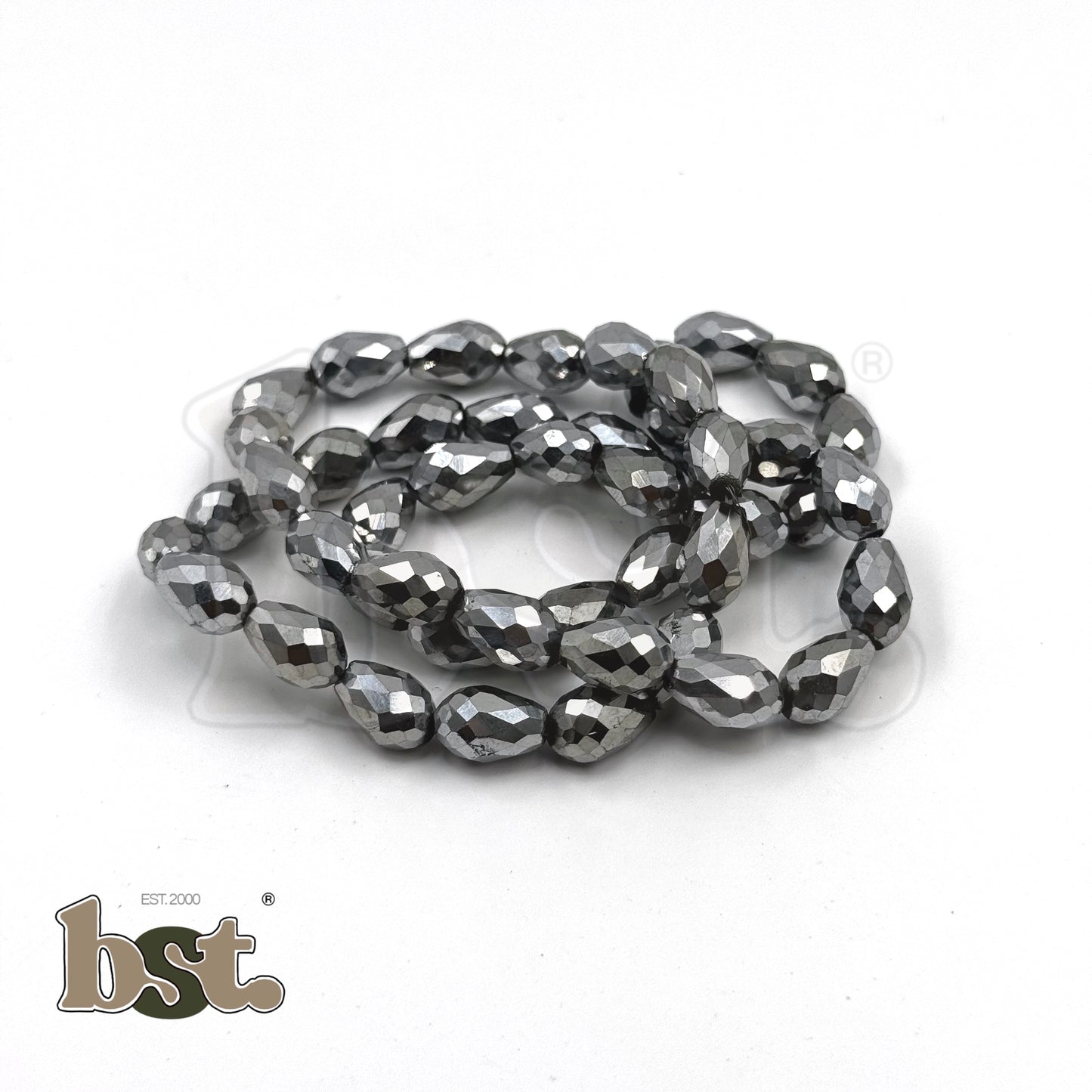 48-55pcs Crystal Teardrop Beads 8x11 Drop Beads for Jewellery Making, Resin Jhumka, DIY Necklace, Jhumka & Accessory Supplies Beads by BST