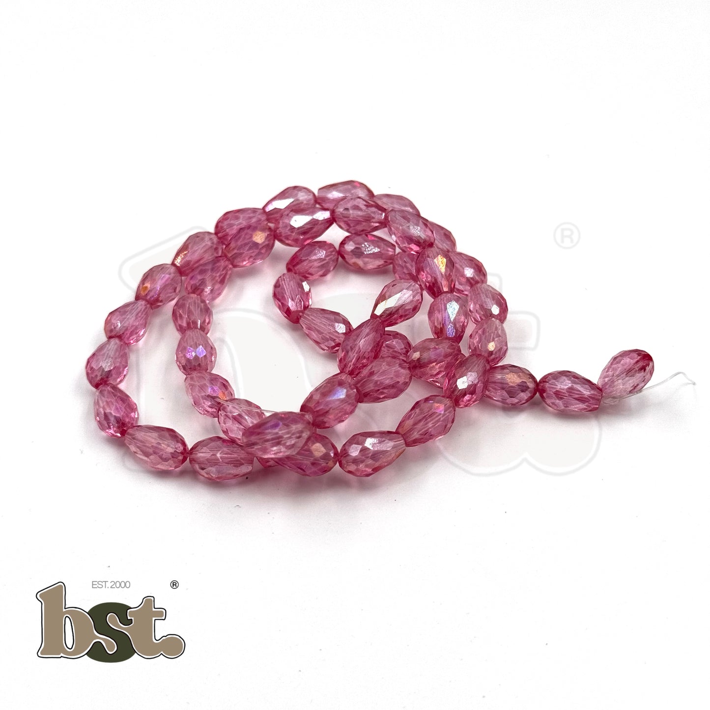 48-55pcs Crystal Teardrop Beads 8x11 Drop Beads for Jewellery Making, Resin Jhumka, DIY Necklace, Jhumka & Accessory Supplies Beads by BST