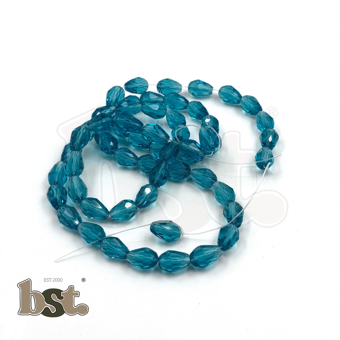 48-55pcs Crystal Teardrop Beads 8x11 Drop Beads for Jewellery Making, Resin Jhumka, DIY Necklace, Jhumka & Accessory Supplies Beads by BST