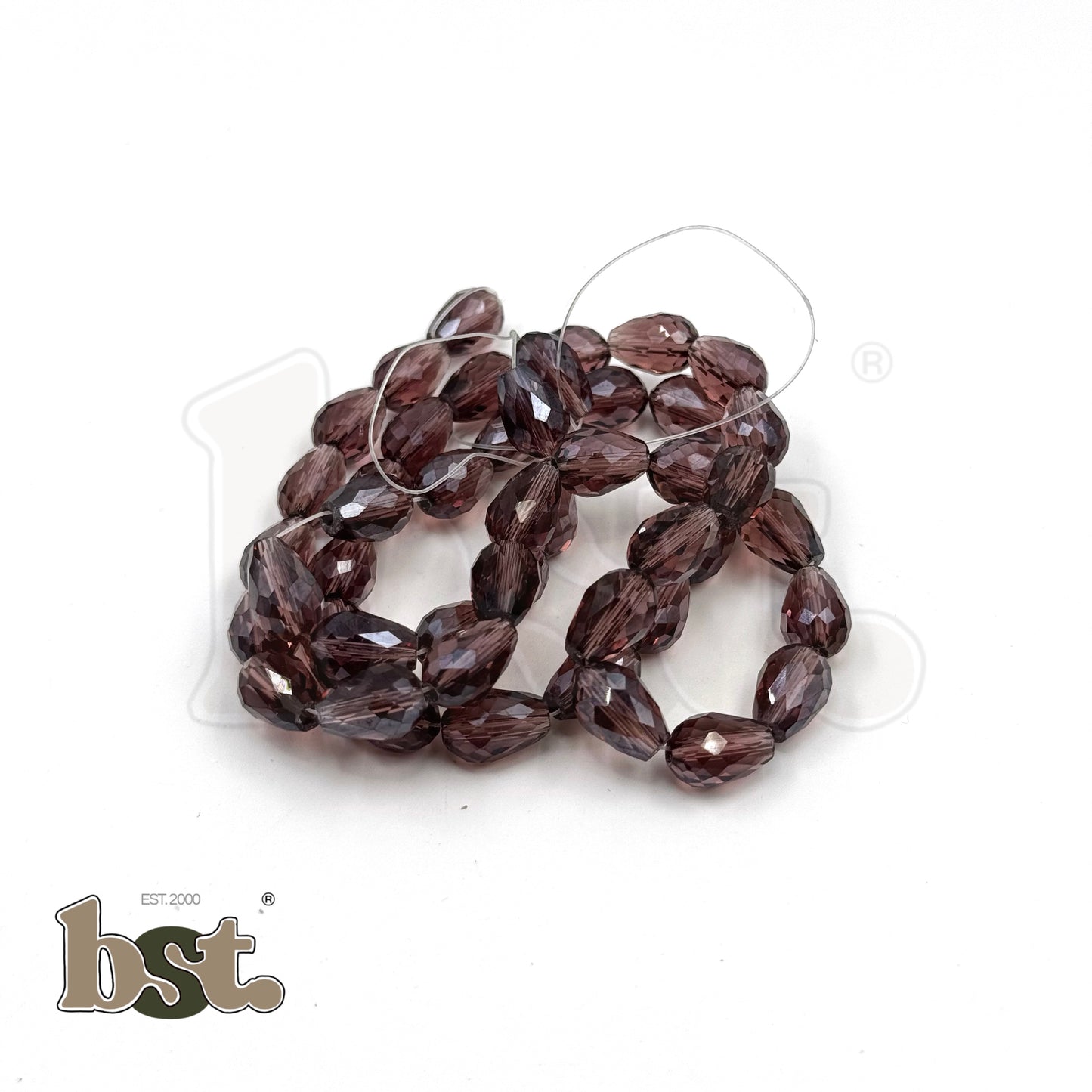 48-55pcs Crystal Teardrop Beads 8x11 Drop Beads for Jewellery Making, Resin Jhumka, DIY Necklace, Jhumka & Accessory Supplies Beads by BST