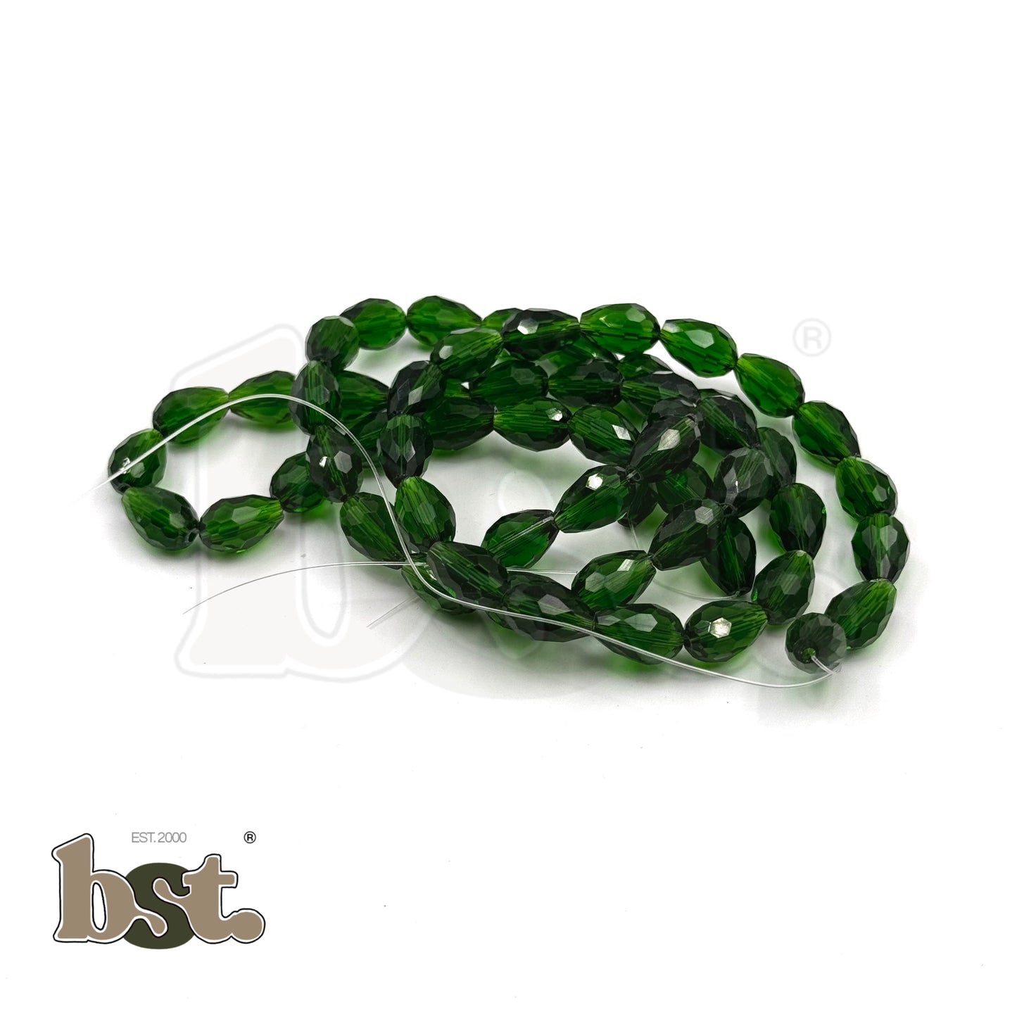 48-55pcs Crystal Teardrop Beads 8x11 Drop Beads for Jewellery Making, Resin Jhumka, DIY Necklace, Jhumka & Accessory Supplies Beads by BST