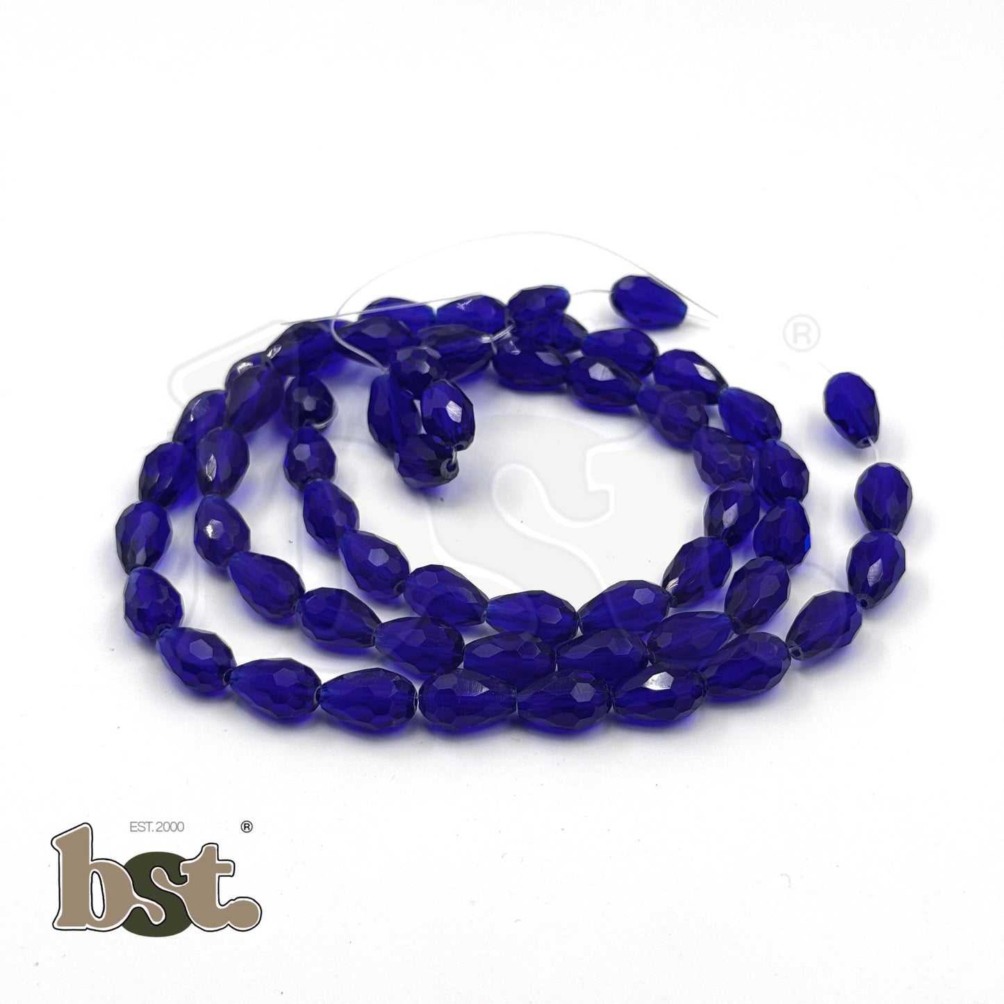 48-55pcs Crystal Teardrop Beads 8x11 Drop Beads for Jewellery Making, Resin Jhumka, DIY Necklace, Jhumka & Accessory Supplies Beads by BST