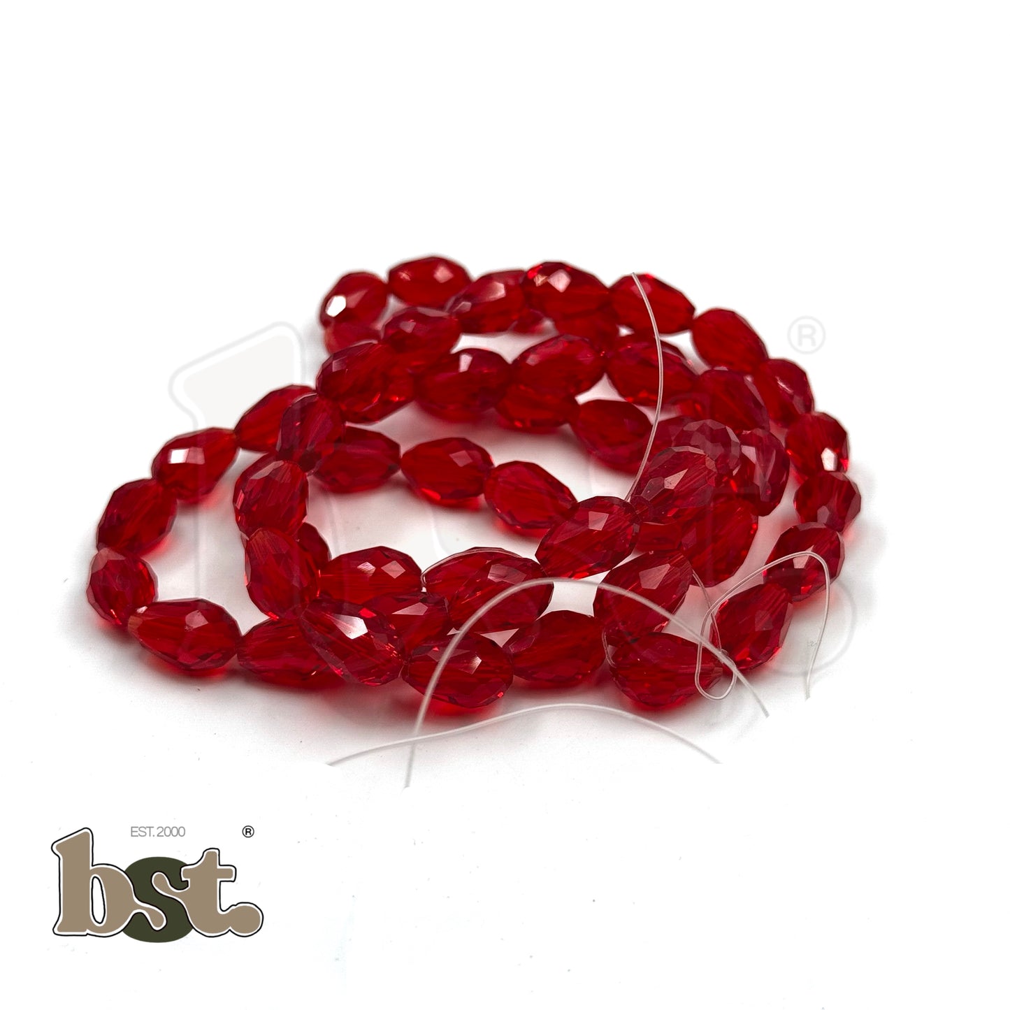 48-55pcs Crystal Teardrop Beads 8x11 Drop Beads for Jewellery Making, Resin Jhumka, DIY Necklace, Jhumka & Accessory Supplies Beads by BST