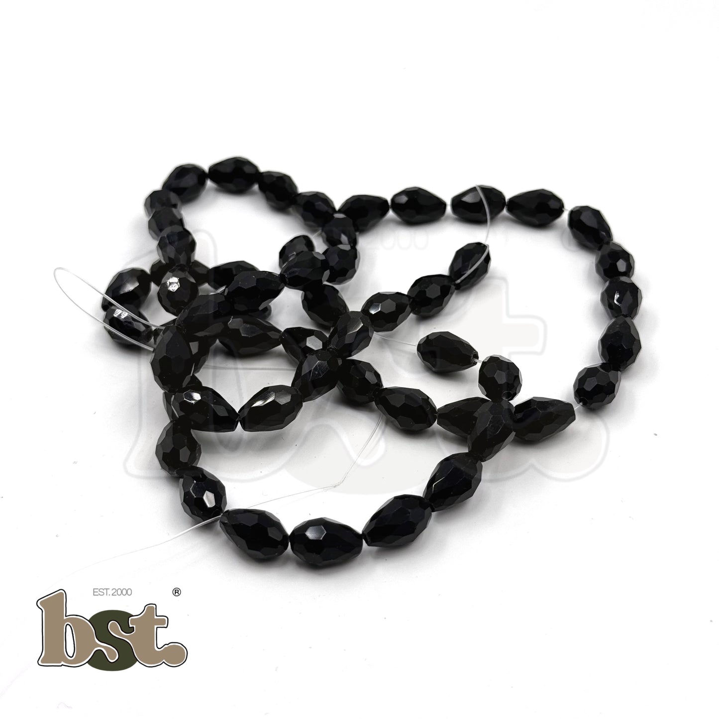48-55pcs Crystal Teardrop Beads 8x11 Drop Beads for Jewellery Making, Resin Jhumka, DIY Necklace, Jhumka & Accessory Supplies Beads by BST