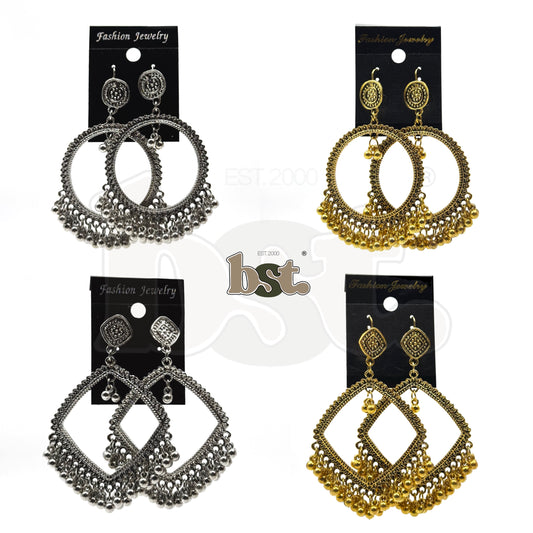 Resin Jhumka Bases, Steel and Gold Oxidise Color